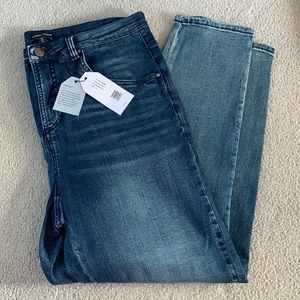 Universal Standard Size 12 Seine High Rise Skinny 27” Distressed Blue Jeans